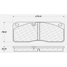 Centric 106.10270 - Posi Quiet Extended Wear Front Disc Brake Pads for Lexus LX570 & Toyota Land Cruiser LC200 with StopTech 354mm 6-Piston Armoured Brake Kit