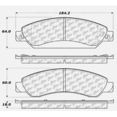 Centric 106.10920 - Posi Quiet Extended Wear Disc Brake Pads, with Shims and Hardware, 2-Wheel Set