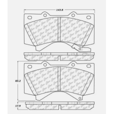 Centric 106.13030 - Posi Quiet Extended Wear Disc Brake Pads, with Shims and Hardware, 2-Wheel Set 