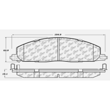 Centric 106.14000 - Posi Quiet Extended Wear Disc Brake Pads, with Shims and Hardware, 2-Wheel Set 