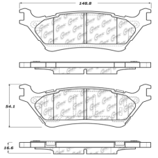 Centric 106.16020 - Posi Quiet Extended Wear Disc Brake Pads, with Shims and Hardware, 2-Wheel Set