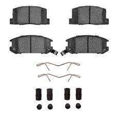 Dynamic Friction 1115-0657-01 - Active Performance Low Metallic Rear Brake Pads with Hardware for Toyota MR2 and Toyota MR2 Spyder. 