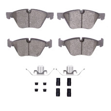 Dynamic Friction 1115-1061-11 - Active Performance Low Metallic Front Brake Pads with Hardware to suit BMW 120i, 125i, 128i & 130i