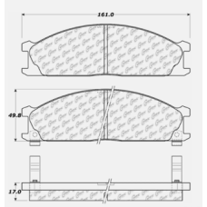Centric 306.03330 - Fleet Performance Disc Brake Pad Set, with Hardware, 2-Wheel Set. 
