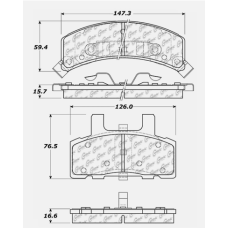 Centric 306.03690 - Fleet Performance Disc Brake Pad Set, with Hardware, 2-Wheel Set. 