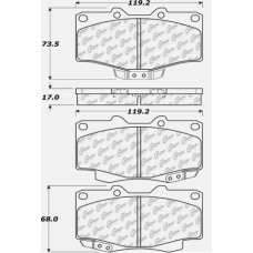 Centric 306.04360 - Fleet Performance Disc Brake Pad Set, with Hardware, 2-Wheel Set. 