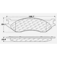 Centric 306.07021 - Fleet Performance Disc Brake Pad Set, with Hardware, 2-Wheel Set