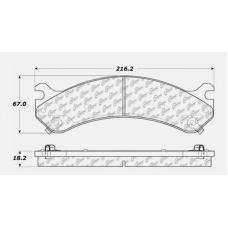 Centric 306.07840 - Fleet Performance Disc Brake Pad Set, with Hardware, 2-Wheel Set