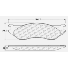Centric 306.08970 - Fleet Performance Disc Brake Pad Set, with Hardware, 2-Wheel Set