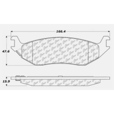 Centric 306.08980 - Fleet Performance Disc Brake Pad Set, with Hardware, 2-Wheel Set