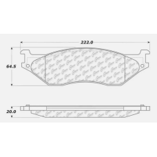 Centric 306.10660 - Fleet Performance Disc Brake Pad Set, with Hardware, 2-Wheel Set