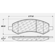 Centric 306.10840 - Fleet Performance Disc Brake Pad Set, with Hardware, 2-Wheel Set