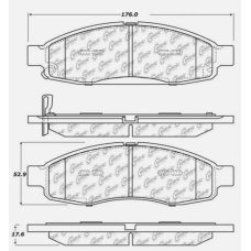 Centric 306.11830 - Fleet Performance Disc Brake Pad Set, with Hardware, 2-Wheel Set