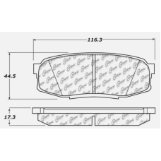 Centric 306.13040 - Fleet Performance Disc Brake Pad Set, with Hardware, 2-Wheel Set