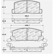 StopTech 308.06570 - Street Performance Brake Pads, 2 Wheel Set 
