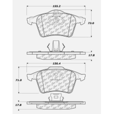 StopTech 308.09152 - Street Performance Brake Pads, 2 Wheel Set