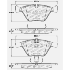 StopTech 308.09180 - Street Performance Disc Brake Pad, with Shims and Hardware, 2-Wheel Set