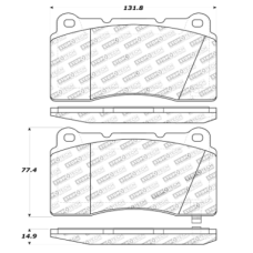 StopTech 308.10010 - Street Performance Disc Brake Pads with Shims, 2-Wheel Set
