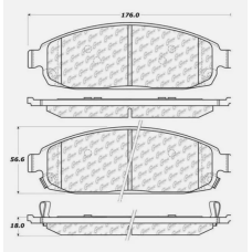 StopTech 308.10800 - Street Performance Disc Brake Pads with Shims and Hardware, 2-Wheel Set