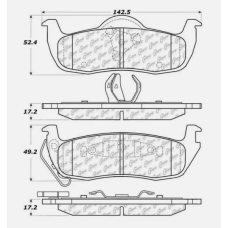 StopTech 308.10870 - Street Performance Disc Brake Pads with Shims and Hardware, 2-Wheel Set