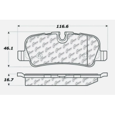 StopTech 308.10990 - Street Performance Rear Disc Brake Pads with Shims and Hardware, 2-Wheel Set
