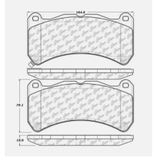 StopTech 308.13650- Street Performance Front Disc Brake Pads with Shims and Hardware, 2-Wheel Set