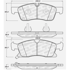 StopTech 308.14550 - Street Performance Front Disc Brake Pads with Shims and Hardware, 2-Wheel Set