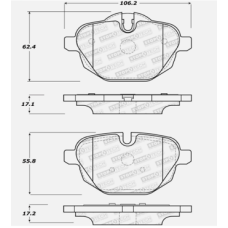 StopTech 308.14730 - Street Performance Rear Disc Brake Pads with Shims and Hardware, 2-Wheel Set