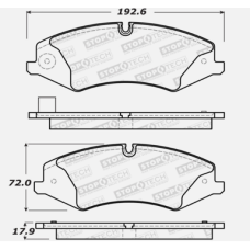 StopTech 308.14790 - Street Performance Front Disc Brake Pads with Shims and Hardware, 2-Wheel Set