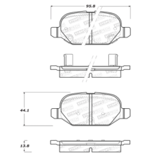 StopTech 308.15690 - Street Performance Rear Disc Brake Pads with Shims and Hardware, 2-Wheel Set