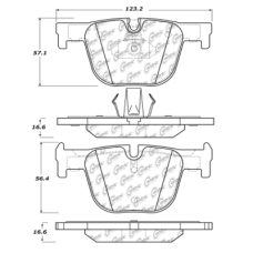 StopTech 308.16100 - Street Performance Rear Disc Brake Pads with Shims and Hardware, 2-Wheel Set
