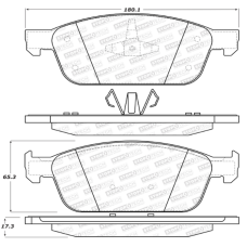 StopTech 308.16450 - Street Performance Front Disc Brake Pads with Shims and Hardware, 2-Wheel Set