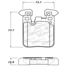 StopTech 308.16560 - Street Performance Rear Disc Brake Pads with Shims and Hardware, 2-Wheel Set