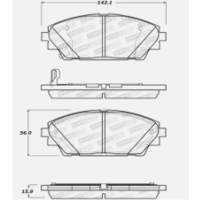 StopTech 308.17280 - Street Performance Front Disc Brake Pads with Shims and Hardware, 2-Wheel Set