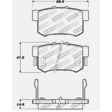 StopTech 309.05370 - Rear Sport Brake Pads, 2 Wheel Set for Performance Driving and Track Day Use.