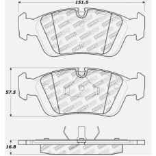 StopTech 309.05580 - Front Sport Brake Pads, 2 Wheel Set for Performance Driving and Track Day Use.