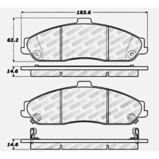 StopTech 309.07310 - Front Sport Brake Pads, 2 Wheel Set for Performance Driving and Track Day Use.