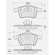 StopTech 309.09152 - Front Sport Brake Pads, 2 Wheel Set for Performance Driving and Track Day Use.