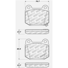 StopTech 309.09610 - Rear Sport Brake Pads, 2 Wheel Set for Performance Driving and Track Day Use.