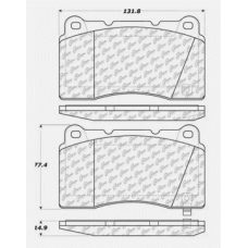 StopTech 309.10010 - Front Sport Brake Pads, 2 Wheel Set for Performance Driving and Track Day Use.