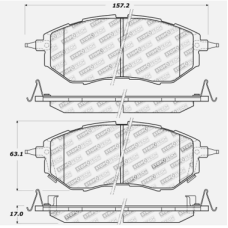 StopTech 309.10780 - Front Sport Brake Pads, 2 Wheel Set for Performance Driving and Track Day Use.