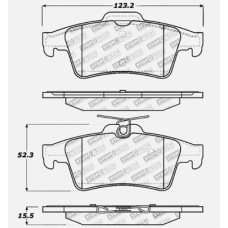 StopTech 309.10950 - Rear Sport Brake Pads, 2 Wheel Set for Performance Driving and Track Day Use.