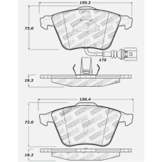 StopTech 309.11110 - Front Sport Brake Pads, 2 Wheel Set for Performance Driving and Track Day Use.