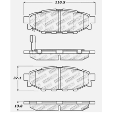 StopTech 309.11140 - Rear Sport Brake Pads, 2 Wheel Set for Performance Driving and Track Day Use.
