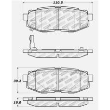 StopTech 309.11240 - Rear Sport Brake Pads, 2 Wheel Set for Performance Driving and Track Day Use.