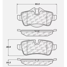 StopTech 309.13090 - Rear Sport Brake Pads, 2 Wheel Set for Performance Driving and Track Day Use.