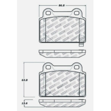 StopTech 309.13680 - Rear Sport Brake Pads, 2 Wheel Set for Performance Driving and Track Day Use.