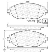 StopTech 309.16330 - Front Sport Brake Pads, 2 Wheel Set for Performance Driving and Track Day Use.