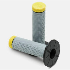 ProTaper 024874 Tri-Density Full Diamond MX Grips Black-Grey-Yellow, 22/25mm